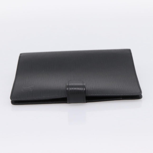 LOUIS VUITTON Epi Agenda MM Day Planner Cover Black R20042 LV Auth am12474V