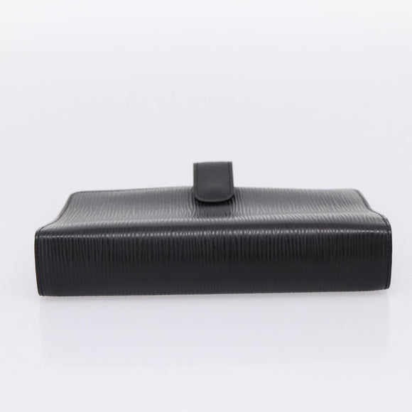 LOUIS VUITTON Epi Agenda MM Day Planner Cover Black R20042 LV Auth am12474V