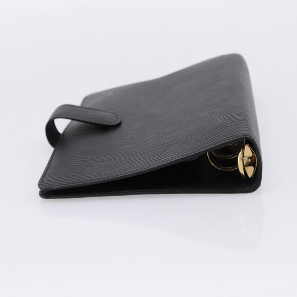 LOUIS VUITTON Epi Agenda MM Day Planner Cover Black R20042 LV Auth am12474V