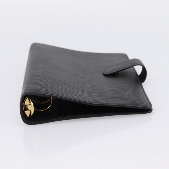 LOUIS VUITTON Epi Agenda MM Day Planner Cover Black R20042 LV Auth am12474V