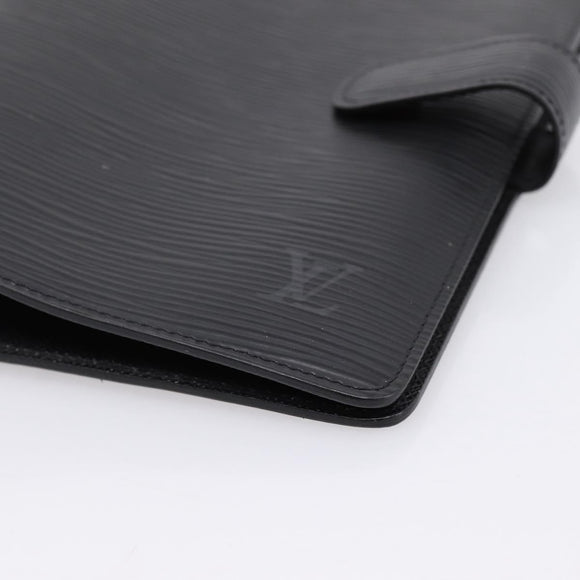 LOUIS VUITTON Epi Agenda MM Day Planner Cover Black R20042 LV Auth am12474V
