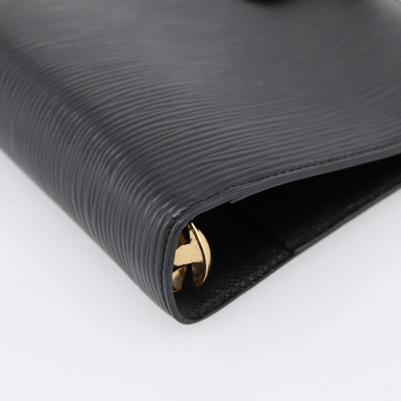 LOUIS VUITTON Epi Agenda MM Day Planner Cover Black R20042 LV Auth am12474V