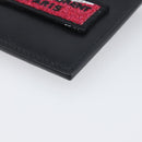 SAINT LAURENT Fragment Case Leather Black Silver 463778 Auth am12475V-15