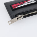 SAINT LAURENT Fragment Case Leather Black Silver 463778 Auth am12475V-8