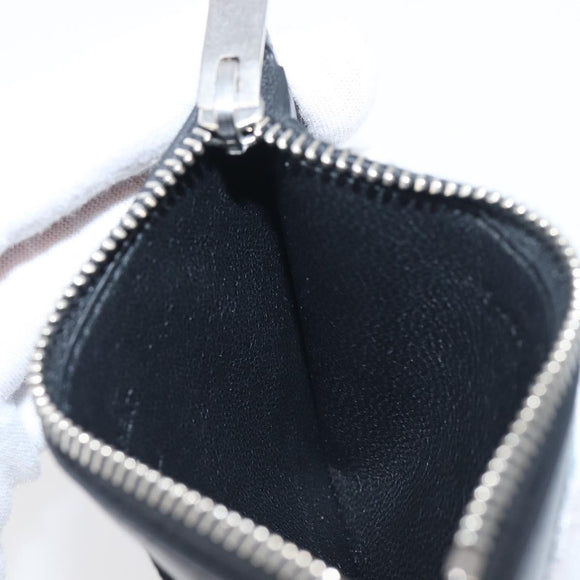 SAINT LAURENT Fragment Case Leather Black Silver 463778 Auth am12475V