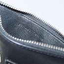 SAINT LAURENT Fragment Case Leather Black Silver 463778 Auth am12475V-12