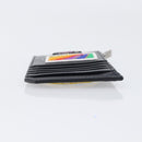 SAINT LAURENT Fragment Case Leather Black Silver 463778 Auth am12475V-3