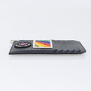 SAINT LAURENT Fragment Case Leather Black Silver 463778 Auth am12475V-6
