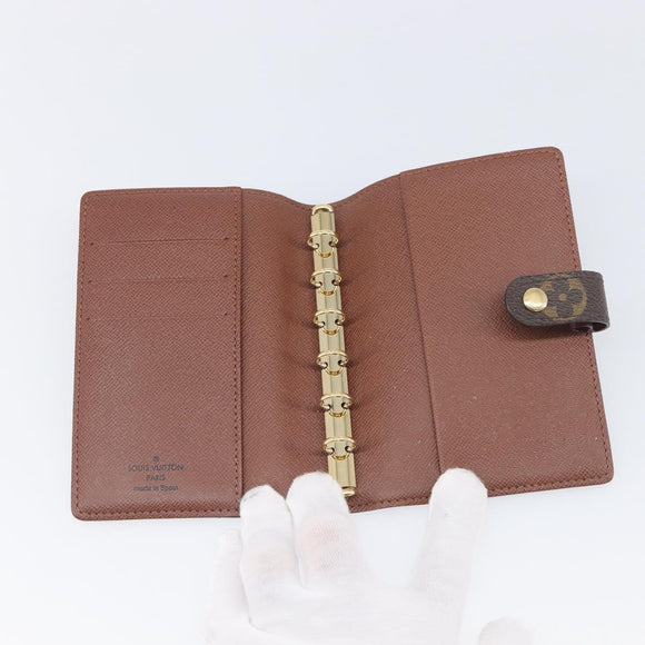 LOUIS VUITTON Monogram Agenda PM Day Planner Cover R20005 LV Auth am12476V