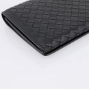 BOTTEGA VENETA INTRECCIATO Long Wallet Leather Black Auth am12478M-16