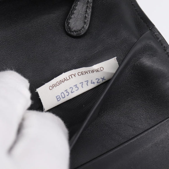 BOTTEGA VENETA INTRECCIATO Long Wallet Leather Black Auth am12478M