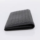 BOTTEGA VENETA INTRECCIATO Long Wallet Leather Black Auth am12478M-4
