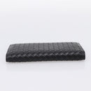 BOTTEGA VENETA INTRECCIATO Long Wallet Leather Black Auth am12478M-5