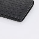 BOTTEGA VENETA INTRECCIATO Long Wallet Leather Black Auth am12478M-7