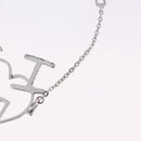 Christian Dior Heart Arrow Bracelet Metal Silver Auth am12479M-10