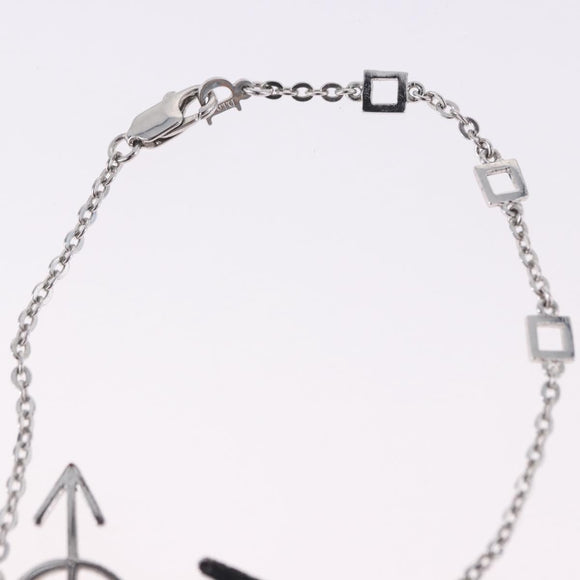 Christian Dior Heart Arrow Bracelet Metal Silver Auth am12479M