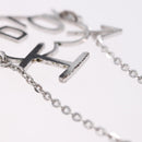 Christian Dior Heart Arrow Bracelet Metal Silver Auth am12479M-13
