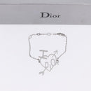 Christian Dior Heart Arrow Bracelet Metal Silver Auth am12479M-16