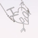 Christian Dior Heart Arrow Bracelet Metal Silver Auth am12479M-4