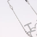 Christian Dior Heart Arrow Bracelet Metal Silver Auth am12479M-5