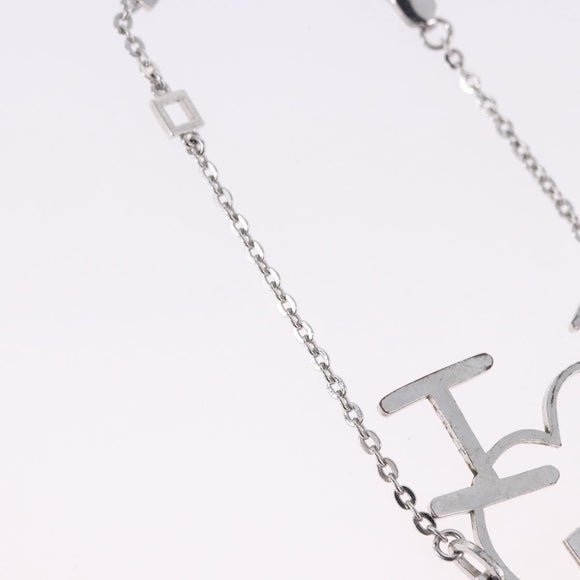 Christian Dior Heart Arrow Bracelet Metal Silver Auth am12479M