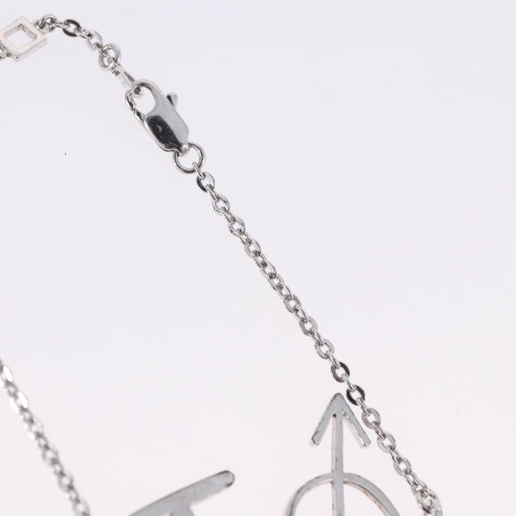 Christian Dior Heart Arrow Bracelet Metal Silver Auth am12479M