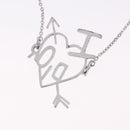 Christian Dior Heart Arrow Bracelet Metal Silver Auth am12479M-9