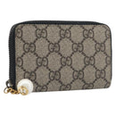LOUIS VUITTON GG Supreme Coin Purse PVC Beige Gold Tone 431482 LV Auth am12481V-1
