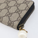 LOUIS VUITTON GG Supreme Coin Purse PVC Beige Gold Tone 431482 LV Auth am12481V-15