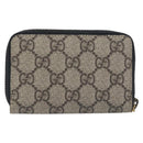 LOUIS VUITTON GG Supreme Coin Purse PVC Beige Gold Tone 431482 LV Auth am12481V-2