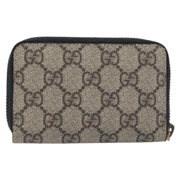 LOUIS VUITTON GG Supreme Coin Purse PVC Beige Gold Tone 431482 LV Auth am12481V
