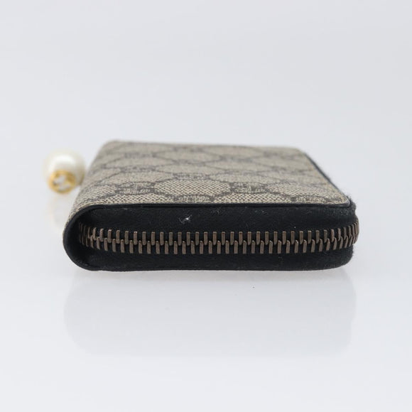 LOUIS VUITTON GG Supreme Coin Purse PVC Beige Gold Tone 431482 LV Auth am12481V