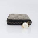 LOUIS VUITTON GG Supreme Coin Purse PVC Beige Gold Tone 431482 LV Auth am12481V-4
