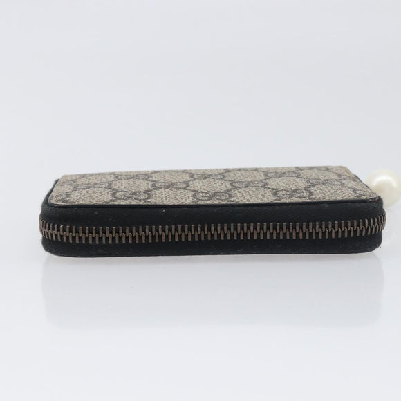 LOUIS VUITTON GG Supreme Coin Purse PVC Beige Gold Tone 431482 LV Auth am12481V