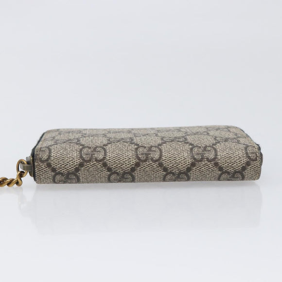 LOUIS VUITTON GG Supreme Coin Purse PVC Beige Gold Tone 431482 LV Auth am12481V