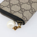 LOUIS VUITTON GG Supreme Coin Purse PVC Beige Gold Tone 431482 LV Auth am12481V-14