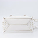 TOD’S x Alber Elbaz Hand Bag Leather White Silver Auth am12484V-5