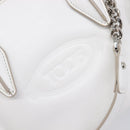 TOD’S x Alber Elbaz Hand Bag Leather White Silver Auth am12484V-19