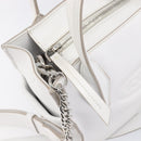 TOD’S x Alber Elbaz Hand Bag Leather White Silver Auth am12484V-20