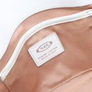 TOD’S x Alber Elbaz Hand Bag Leather White Silver Auth am12484V-21