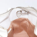 TOD’S x Alber Elbaz Hand Bag Leather White Silver Auth am12484V-22