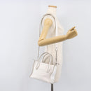 TOD’S x Alber Elbaz Hand Bag Leather White Silver Auth am12484V-25