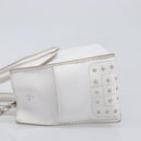 TOD’S x Alber Elbaz Hand Bag Leather White Silver Auth am12484V-4