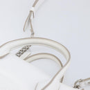 TOD’S x Alber Elbaz Hand Bag Leather White Silver Auth am12484V-14