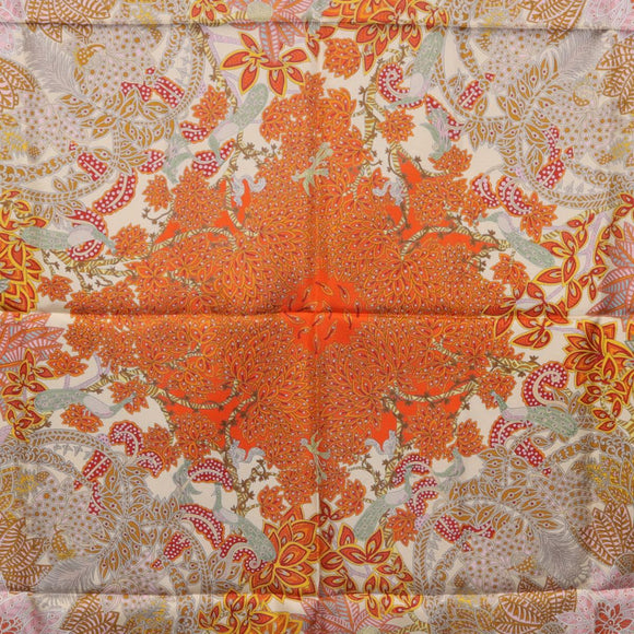 HERMES Carre 90 Scarf Silk ""Maitres de la Foret"" Multicolor Auth am12487M