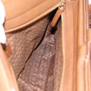 CARTIER La Donya Chain Shoulder Bag Leather Brown Gold Tone Auth am12491V-15