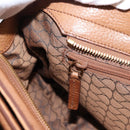 CARTIER La Donya Chain Shoulder Bag Leather Brown Gold Tone Auth am12491V-17