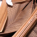 CARTIER La Donya Chain Shoulder Bag Leather Brown Gold Tone Auth am12491V-18