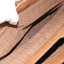 CARTIER La Donya Chain Shoulder Bag Leather Brown Gold Tone Auth am12491V-19