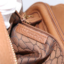 CARTIER La Donya Chain Shoulder Bag Leather Brown Gold Tone Auth am12491V-24